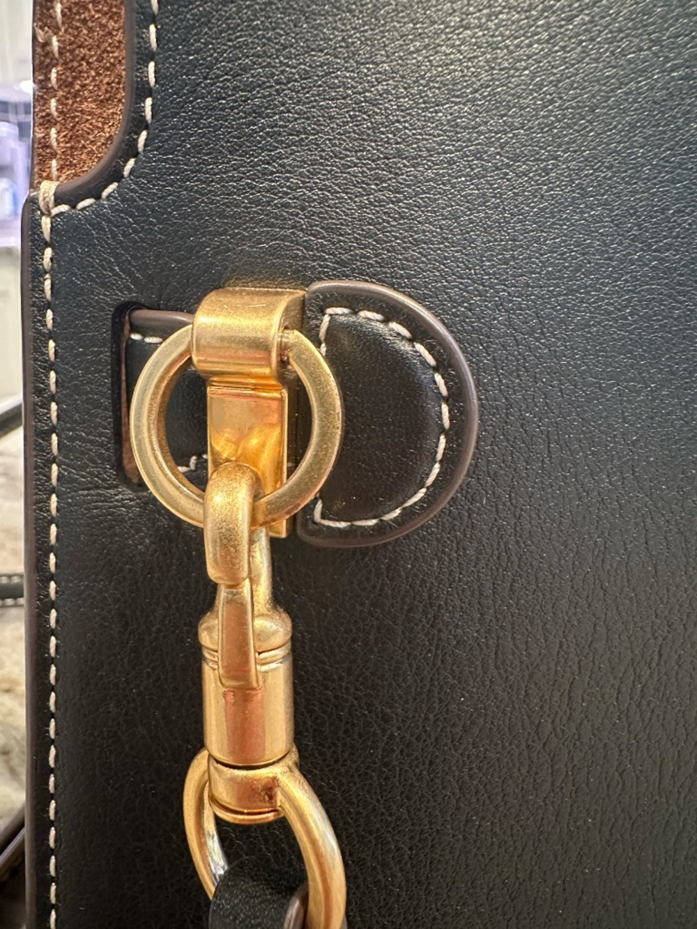 Tory Burch Lee Radziwill Petite Double Bag Black Crossbody + Dust Bag - Picture 8 of 16